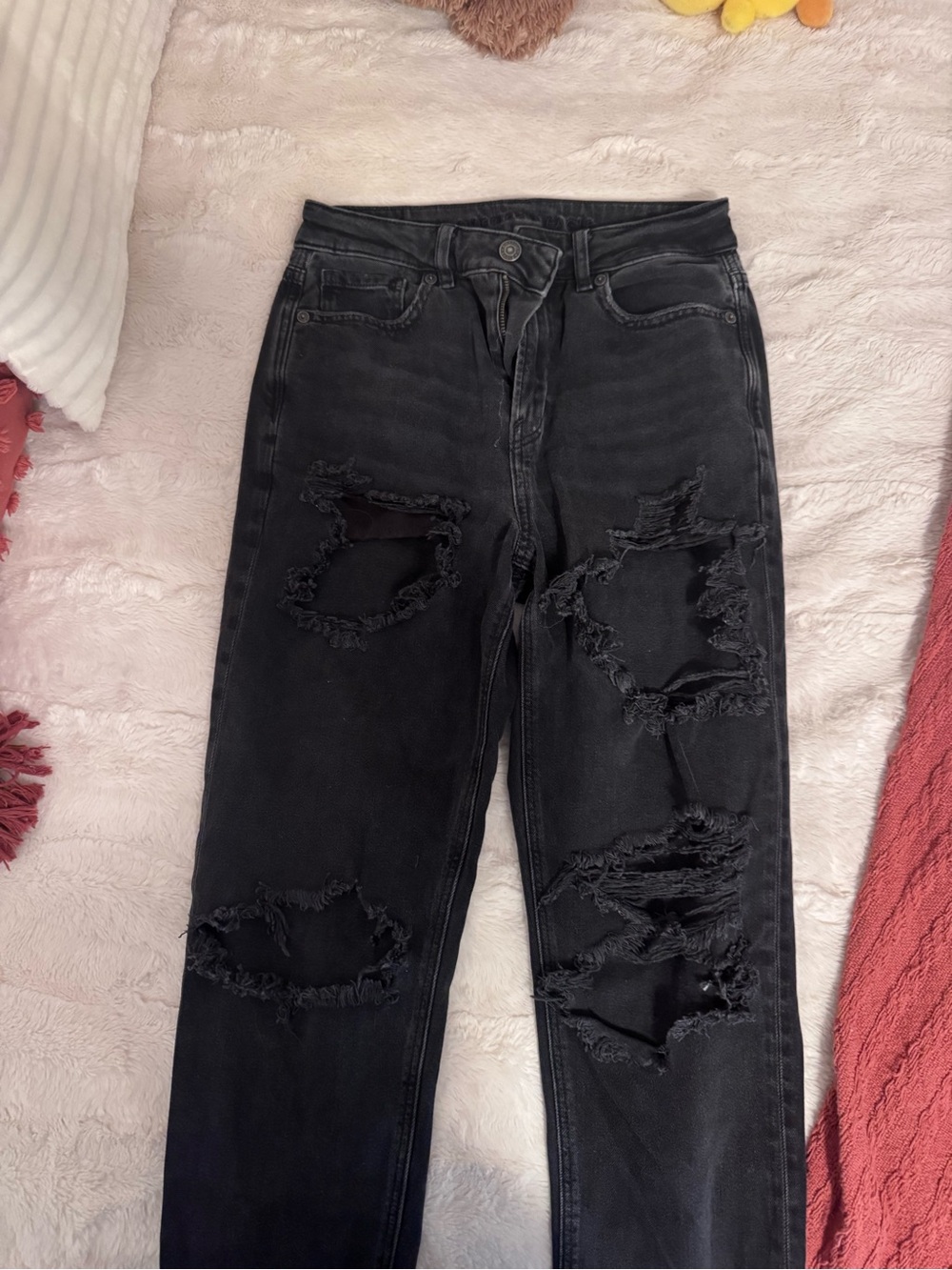 American Eagle Outfitters Black Ripped Skinny Jeans